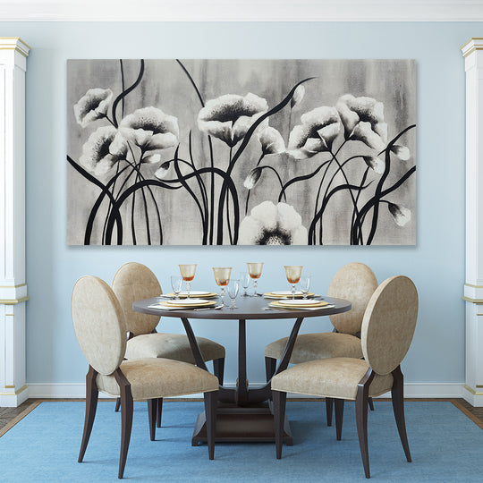 Blossom Flame -  A Fiery Celebration of Elegance and Nature, size 80x150cm