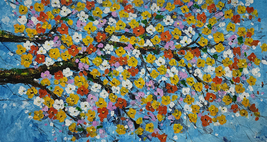 Blooming Symphony: A Radiant Celebration of Color, Nature, and Joy, size 80x150cm