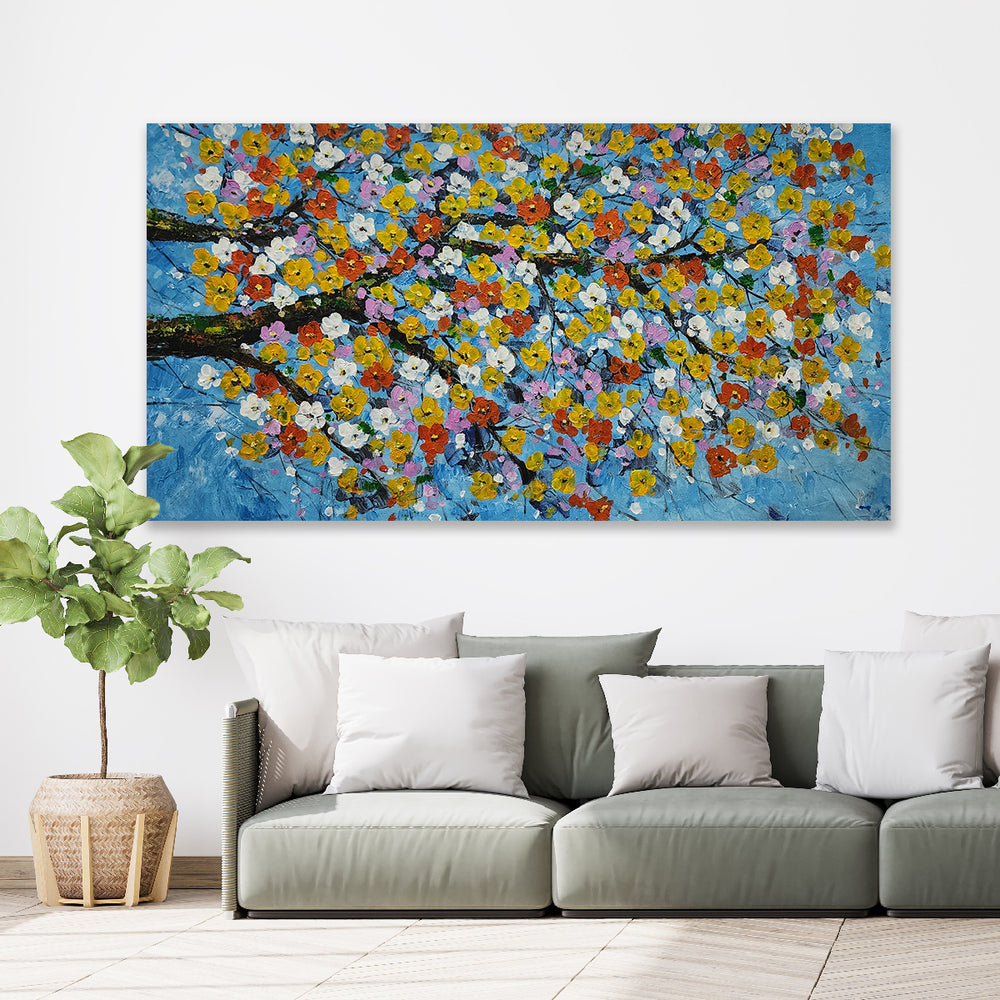 Blooming Symphony: A Radiant Celebration of Color, Nature, and Joy, size 80x150cm
