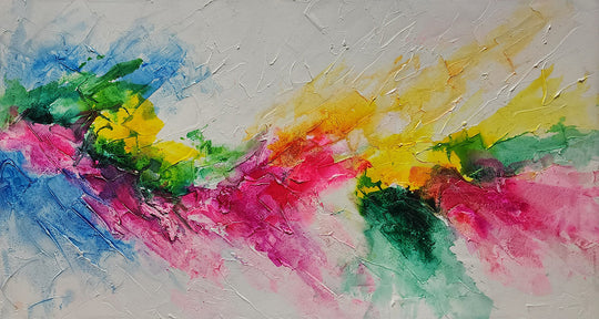 Ethereal Burst: A Symphony of Color and Texture, size 80x150cm
