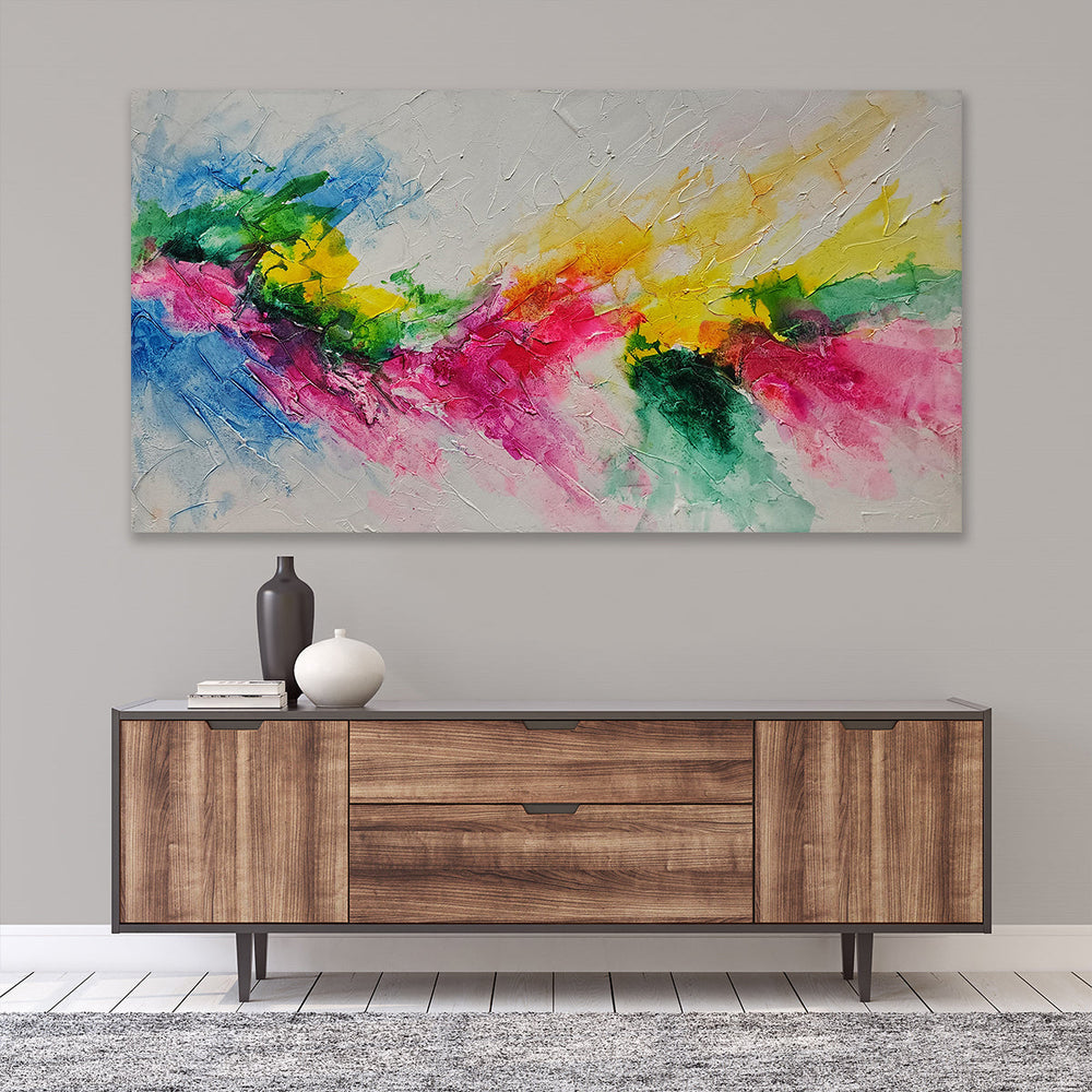 Ethereal Burst: A Symphony of Color and Texture, size 80x150cm