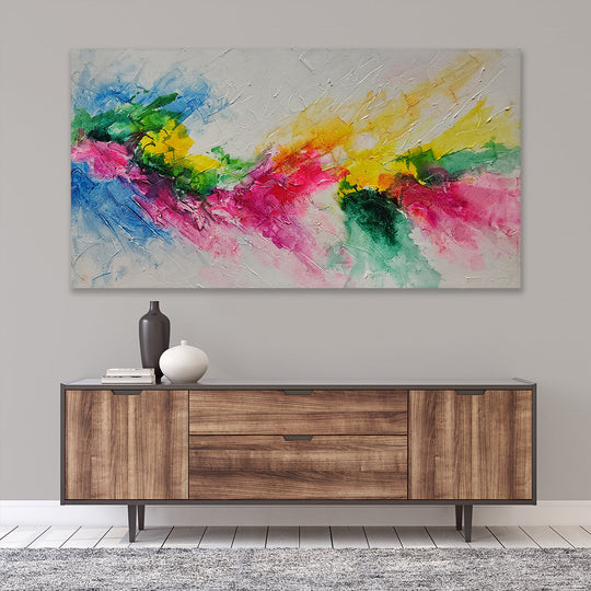 Ethereal Burst: A Symphony of Color and Texture, size 80x150cm