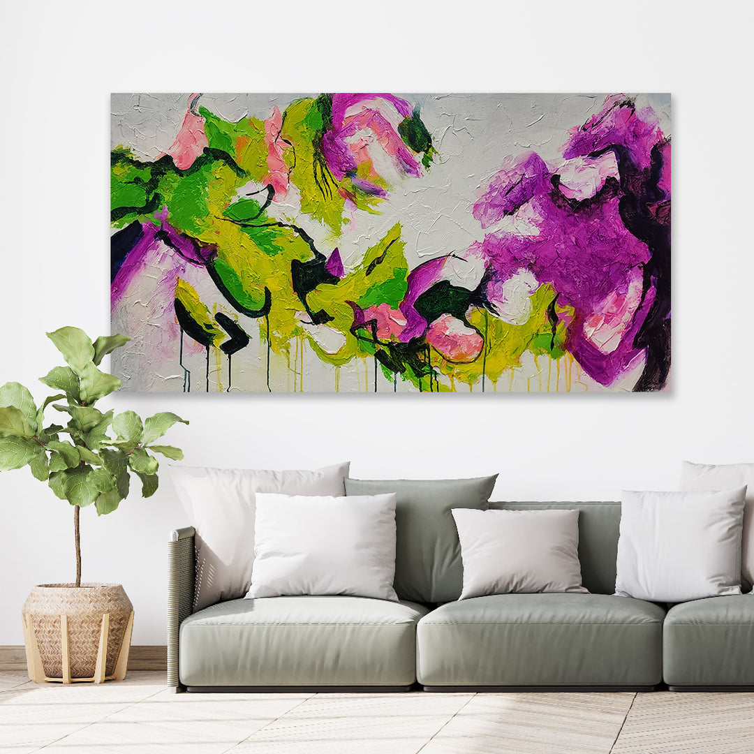 Garden Harmony: A Vibrant Dance of Color, Texture, and Wild Beauty, size 80x150cm