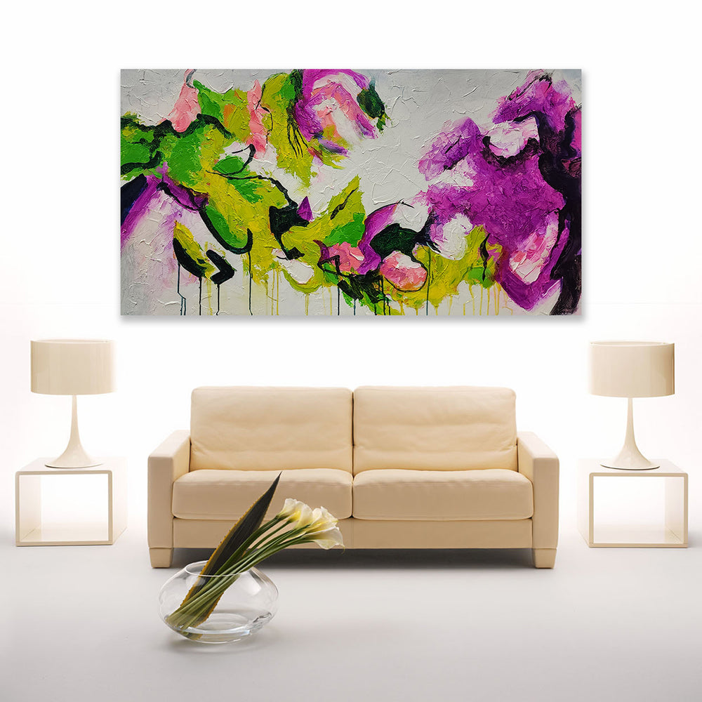 Garden Harmony: A Vibrant Dance of Color, Texture, and Wild Beauty, size 80x150cm