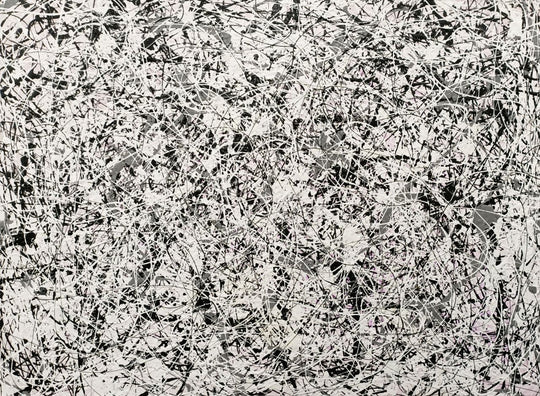 Monochrome Energy - Hand Painted Contemporary Abstract Expressionist Artwork 100x150cm - AC770