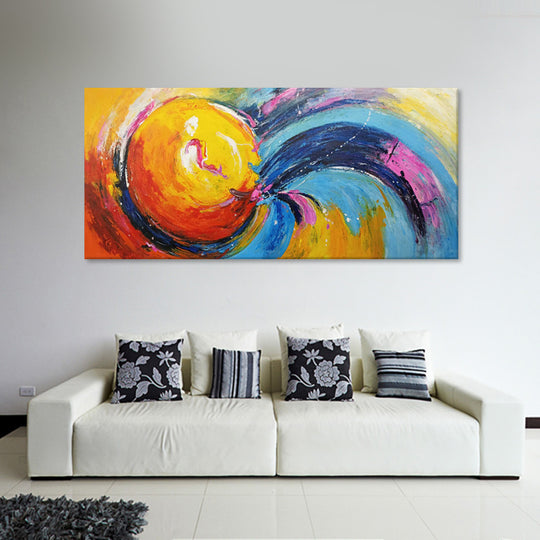 Solar Fusion - Hand Painted Contemporary Abstract Artwork 100x240cm - AC780