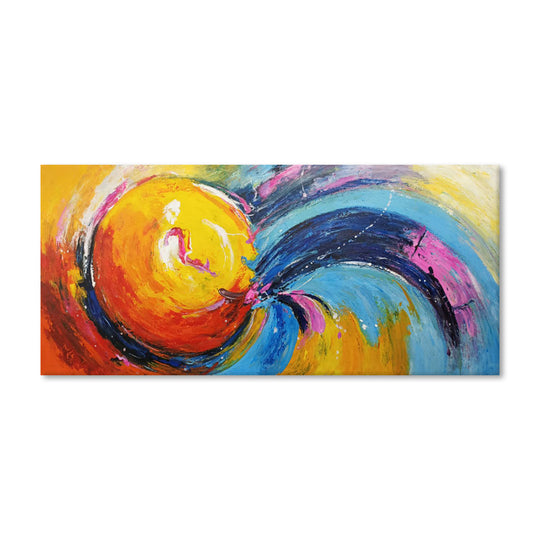 Solar Fusion - Hand Painted Contemporary Abstract Artwork 100x240cm - AC780