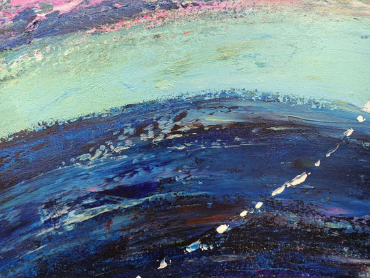 Solar Fusion - Hand Painted Contemporary Abstract Artwork 100x240cm - AC780