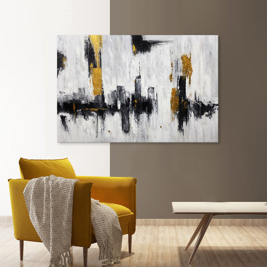 Metropolitan Reflections - Hand Painted Canvas Artwork - 120x180cm - AC781