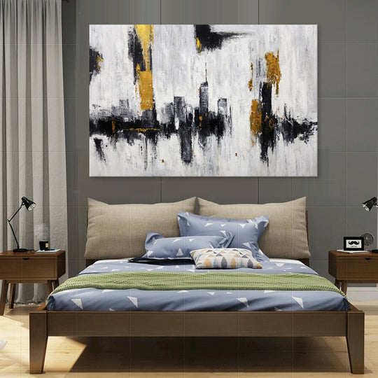 Metropolitan Reflections - Hand Painted Canvas Artwork - 120x180cm - AC781
