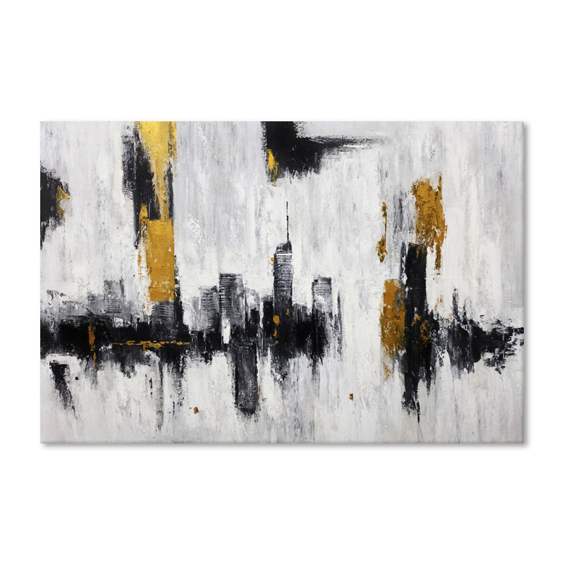 Metropolitan Reflections - Hand Painted Canvas Artwork - 120x180cm - AC781