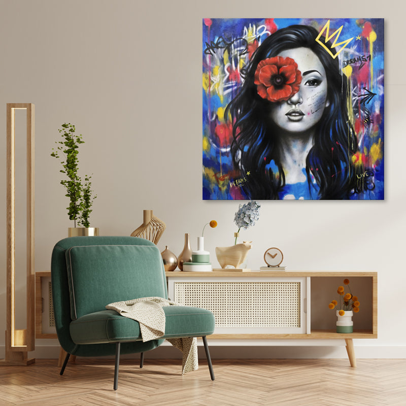 Dreams in Bloom - Hand Painted Canvas Artwork - 120x120cm - AC791