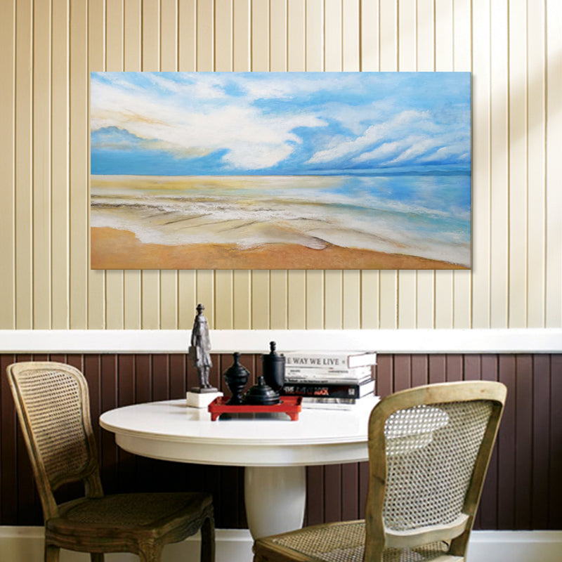 Coastal Serenity - Hand Painted Seascape Artwork 100x200cm - AC929