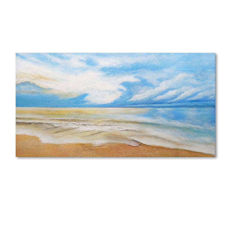 Coastal Serenity - Hand Painted Seascape Artwork 100x200cm - AC929
