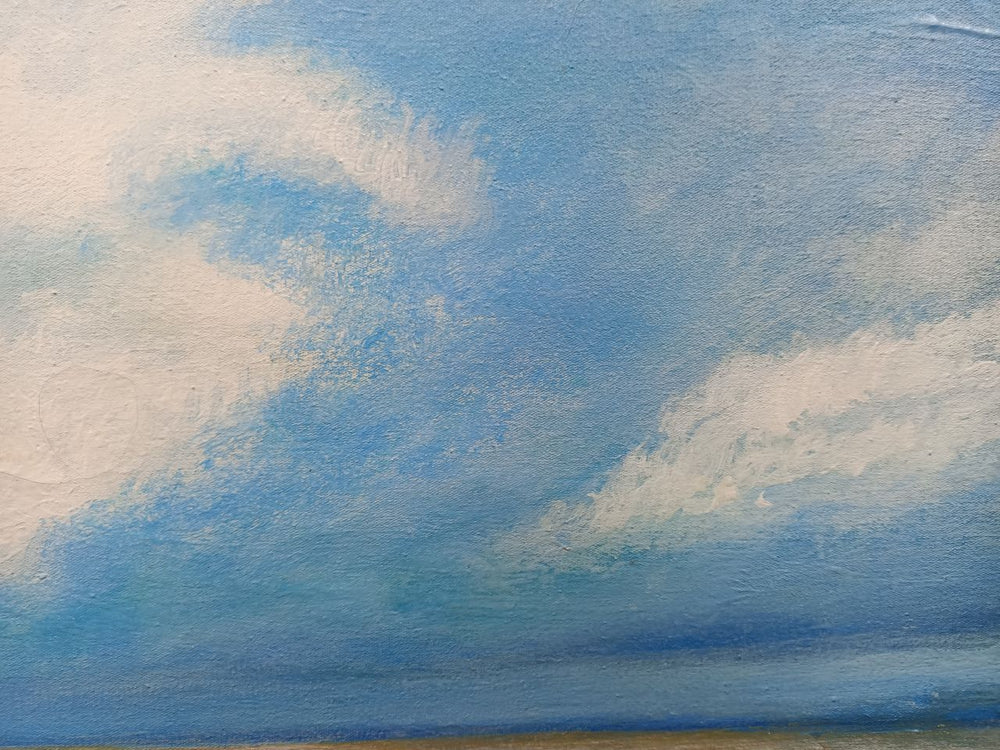 Coastal Serenity - Hand Painted Seascape Artwork 100x200cm - AC929