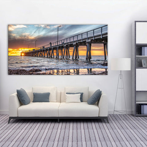 Henley Beach Jetty - Ready to hang Canvas Print - CN184 - 70x140cm
