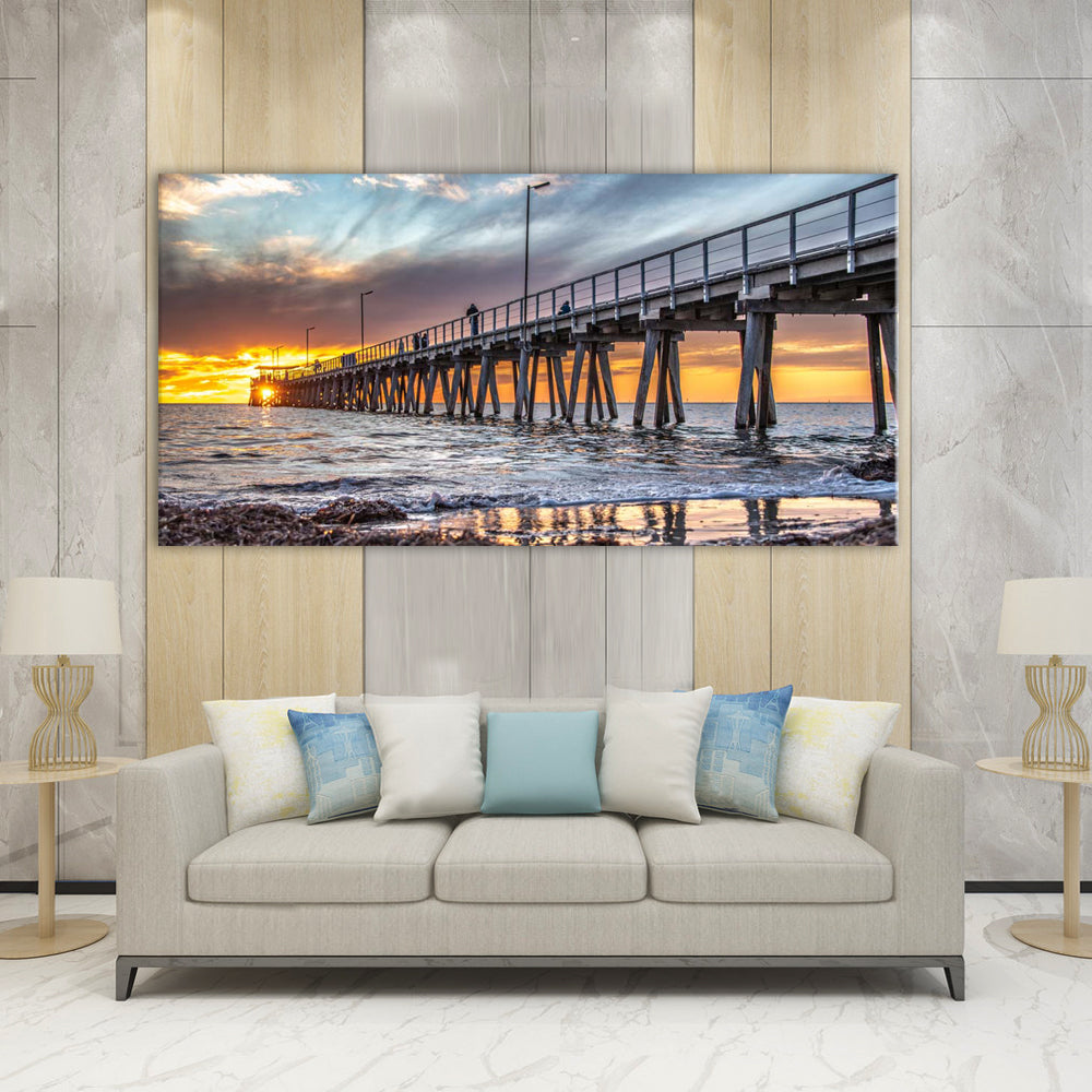 Henley Beach Jetty - Ready to hang Canvas Print - CN184 - 70x140cm