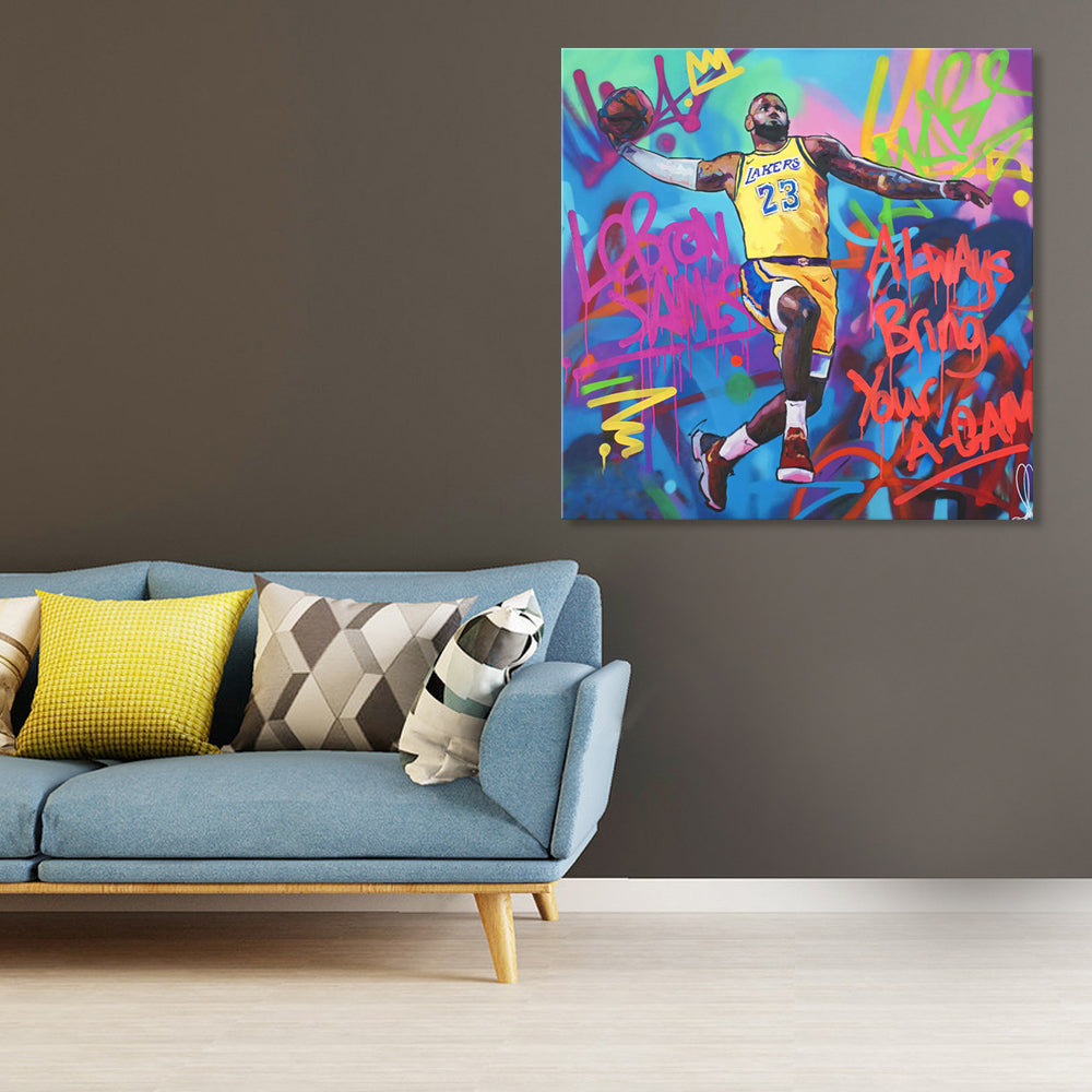 Lebron James - Ready to hang Canvas Print - CN582 - 75x75cm