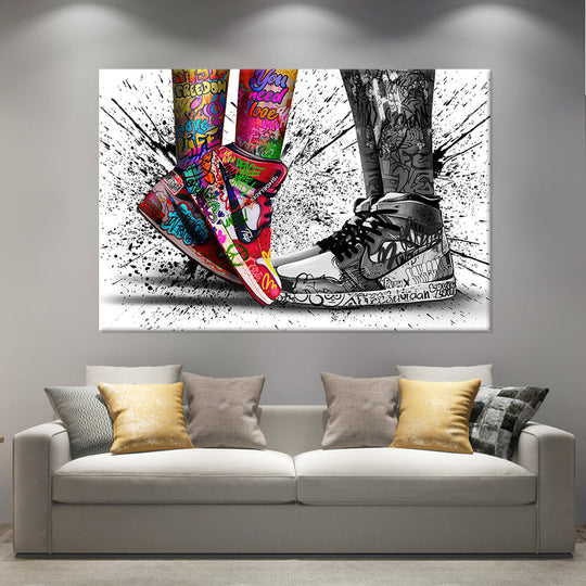 Love and Live (Shoes) - Canvas Art Print - 80x120cm - CN634XX