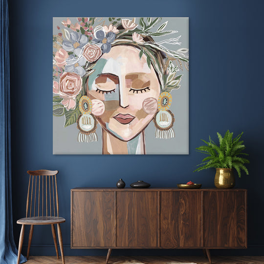 Grey Dotti - Canvas Art Print - CN668 Asst Sizes