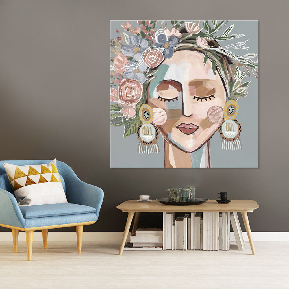 Grey Dotti - Canvas Art Print - CN668 Asst Sizes