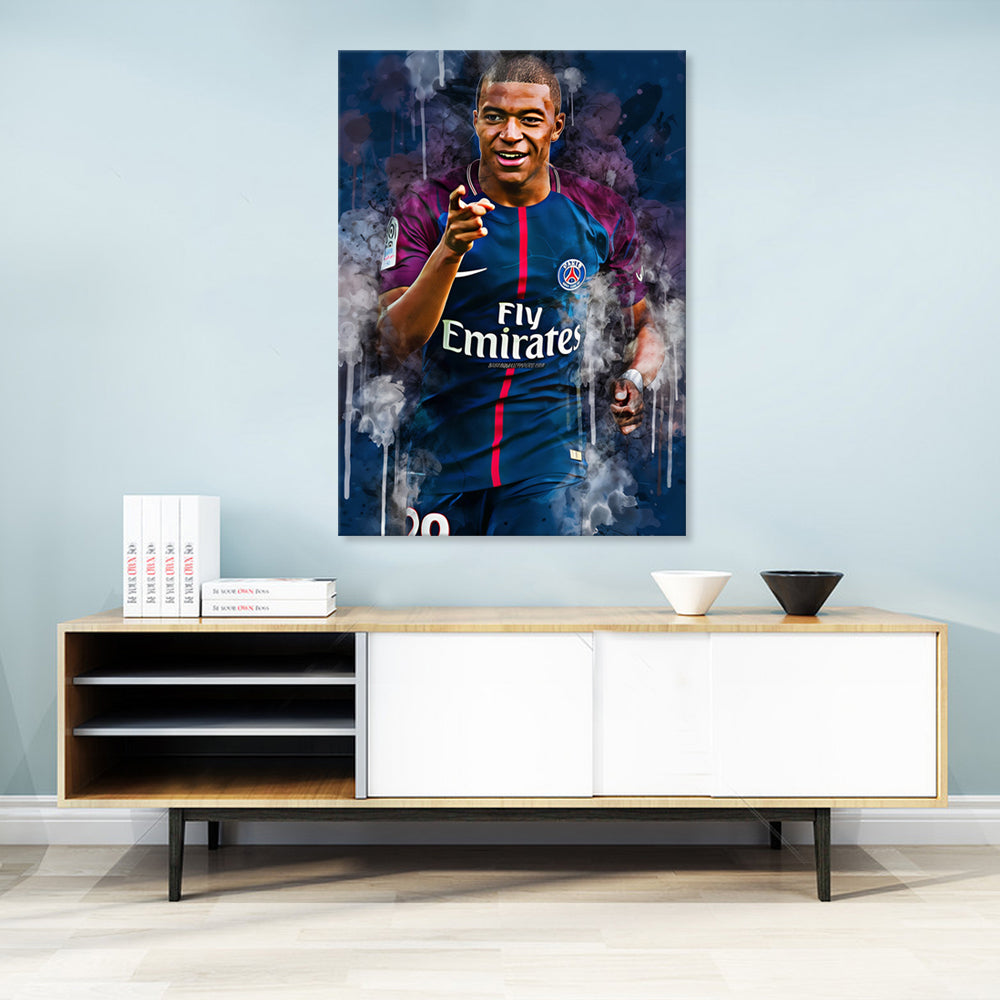 Kylian Mbappe - Canvas Art Print - CN753 - 50x70cm
