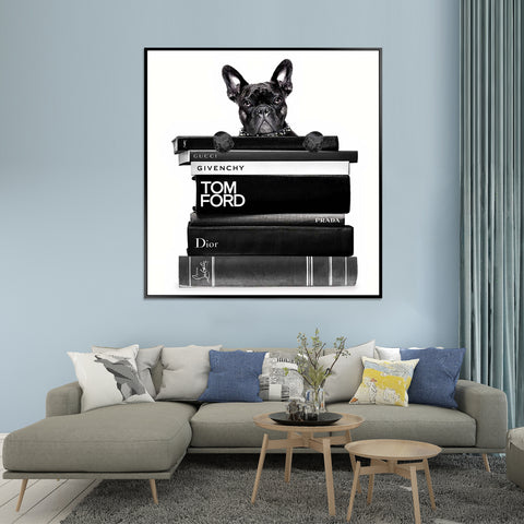 Fashionable Puppy - Shadow Framed Art - CNL355 - 90x90