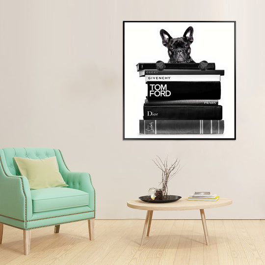 Fashionable Puppy - Shadow Framed Art - CNL355 - 90x90