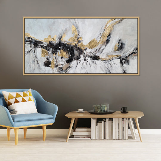 Defined by Gold - Embellished Art with Floating Frame - CNL379 - 80x150cm
