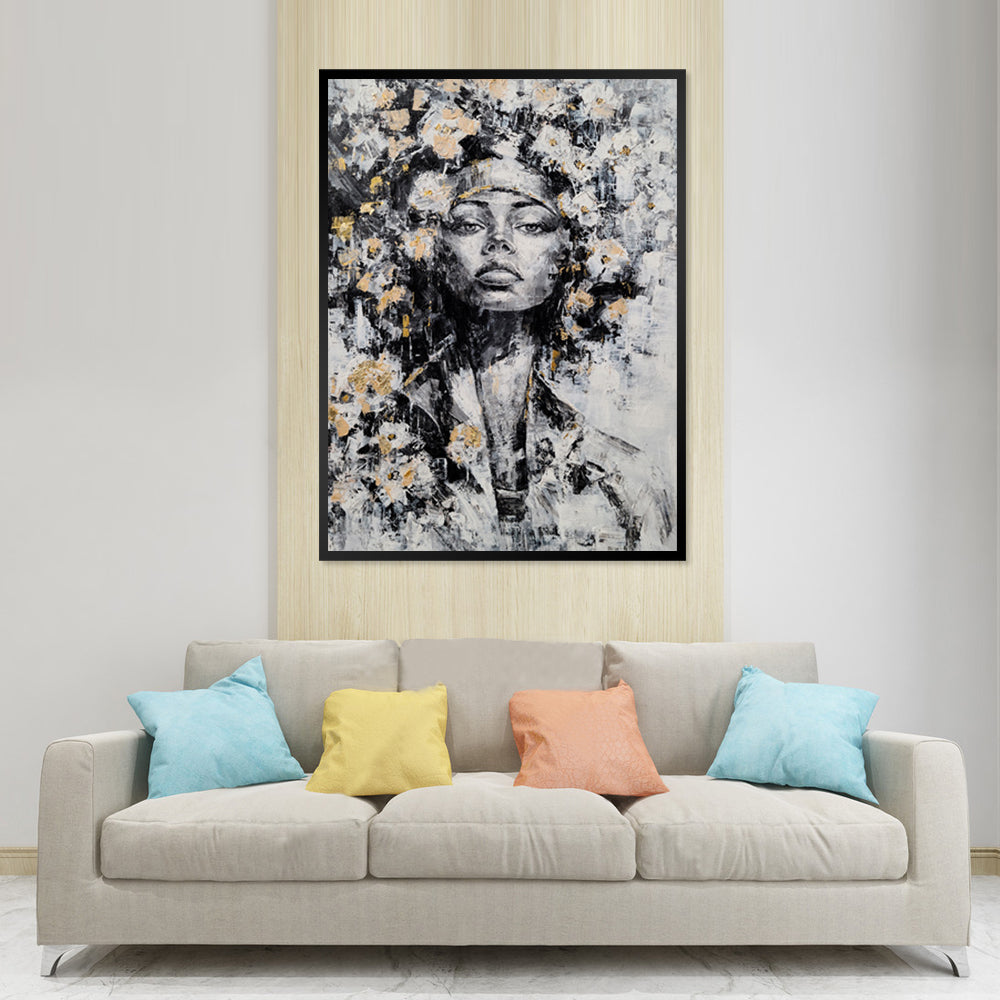 Enamouring Beauty - Embellished Art with Shadow Frame - CNL395 - 100x150cm - Priceless ART:  Australia's Largest Range of Affordable ART