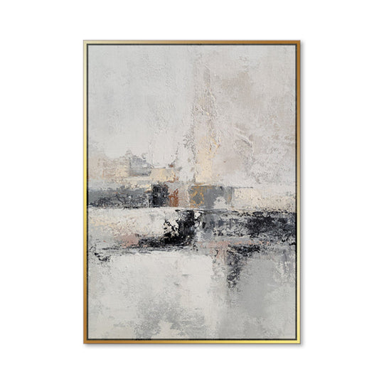 Neutral Contentment - Embellished Art with Gold Floating Frame - CNL420 - 75x100cm