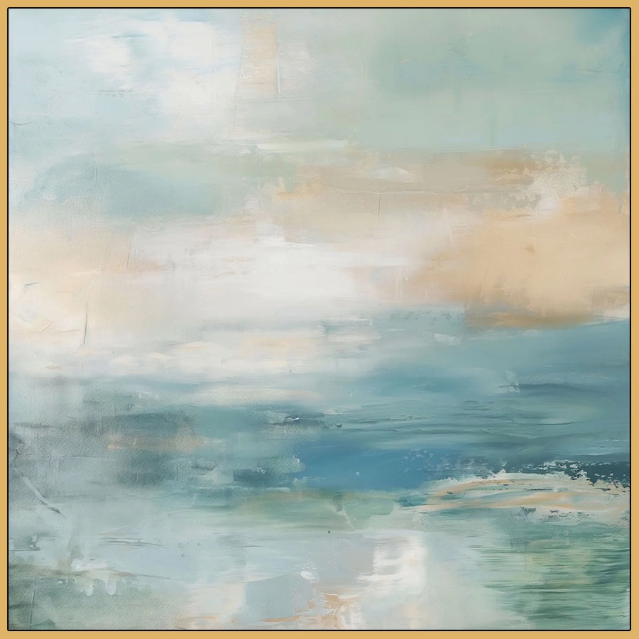 Beach Subtlety - Shadow Framed Art - CNL448 - 90x90cm