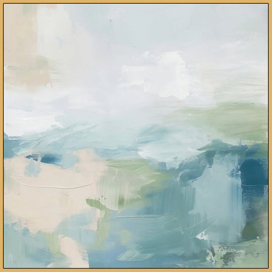 Soft Waves - Shadow Framed Art - CNL449 - 90x90cm