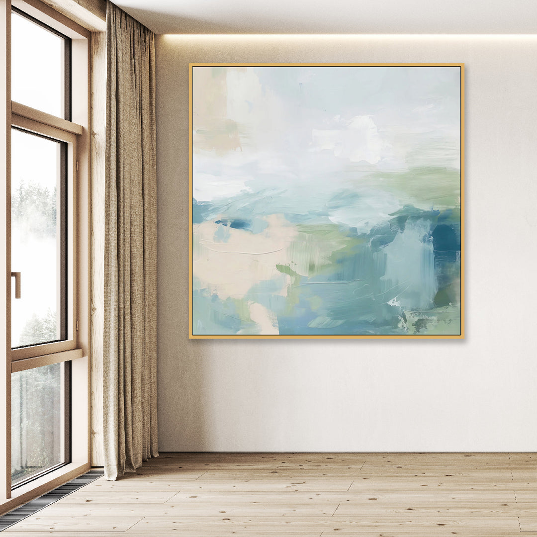 Soft Waves - Shadow Framed Art - CNL449 - 90x90cm