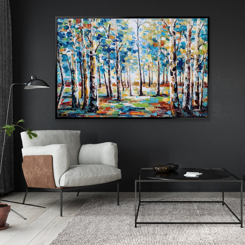Colourful Forest Dream - Embellished Art with Shadow Frame - CNL451 - 80x120cm