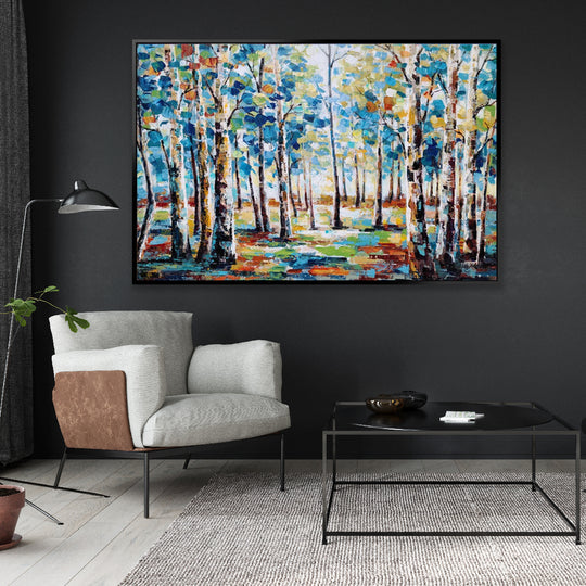 Colourful Forest Dream - Embellished Art with Shadow Frame - CNL451 - 80x120cm