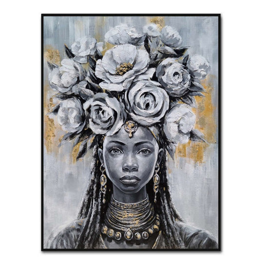 Regal Blossom Majesty - Embellished Art with Shadow Frame - CNL452 - 80x120cm