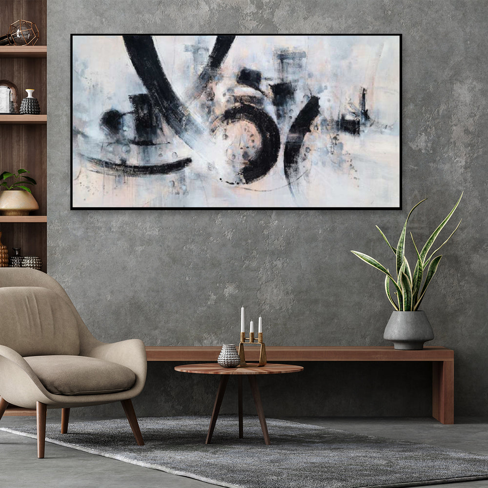 Monochrome Motion - Embellished Art with Shadow Frame - CNL454