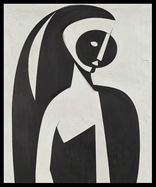 Solemn Gaze - Shadow Framed Art - CNL455 - 50x60cm