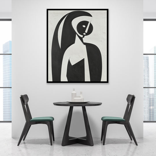 Solemn Gaze - Shadow Framed Art - CNL455 - 50x60cm