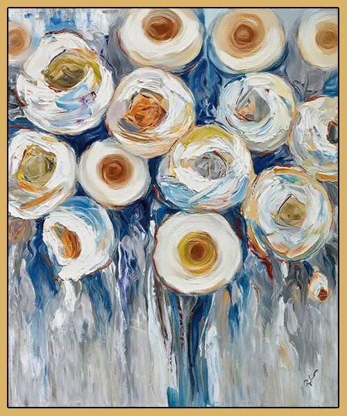 Cool Bouquet - Shadow Framed Art - CNL456 - 50x60cm