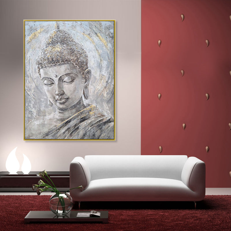 Golden Serenity Buddha - Embellished Art with Shadow Frame - CNL458 - 75x100cm