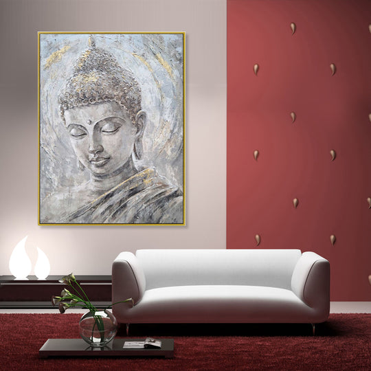 Golden Serenity Buddha - Embellished Art with Shadow Frame - CNL458 - 75x100cm
