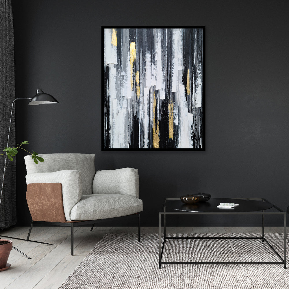 Gold Strokes - Shadow Framed Art - CNL4581 - 50x60cm