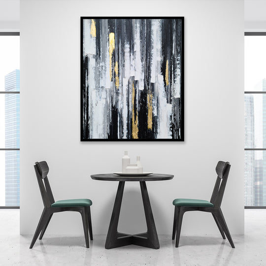 Gold Strokes - Shadow Framed Art - CNL4581 - 50x60cm