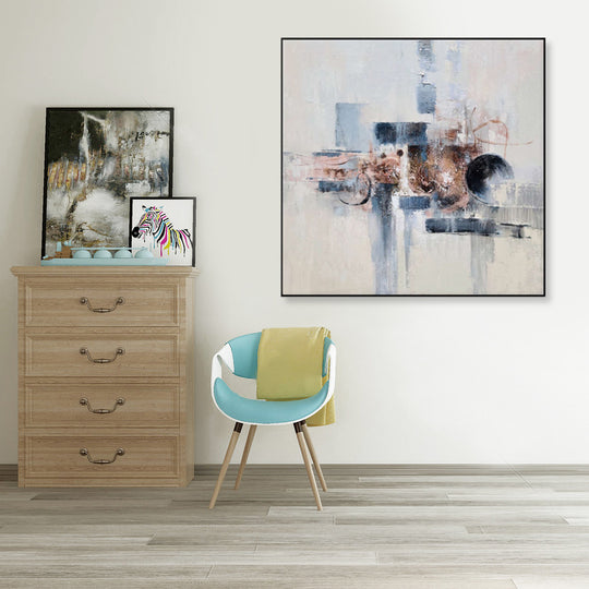 Abstract Harmony - Embellished Art with Shadow Frame - CNL459 - 90x90cm