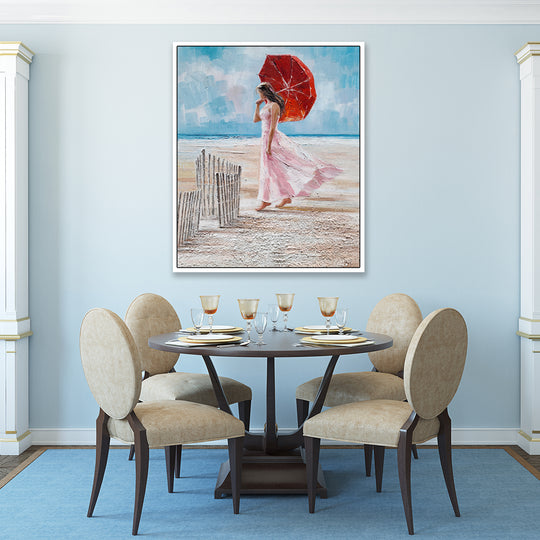 Beach Umbrella - Shadow Framed Art - CNL4591 - 50x60cm