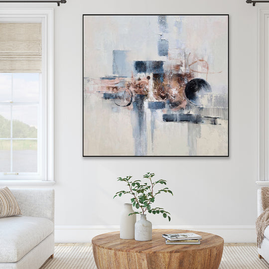 Abstract Harmony - Embellished Art with Shadow Frame - CNL459 - 90x90cm