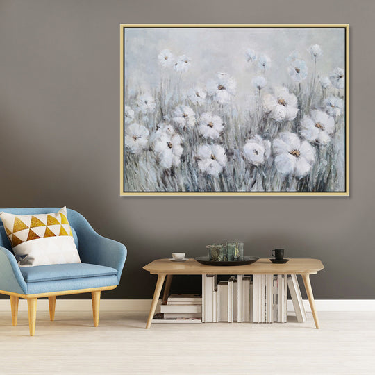 Whispering White Blossoms - Embellished Art with Shadow Frame - CNL460 - 80x120cm - Priceless ART:  Australia's Largest Range of Affordable ART