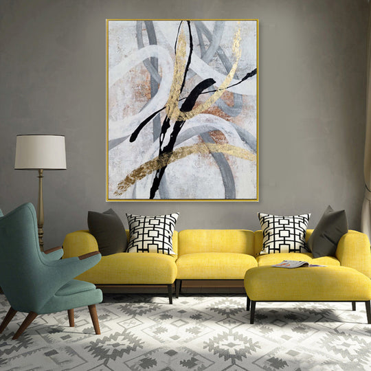 Golden Pathways - Embellished Art with Shadow Frame - CNL464 - 75x100cm
